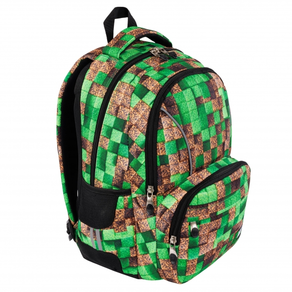 St.Right-Schulrucksack-Rucksack-Schultasche-Schulranzen-Pixel-Cubes-Game